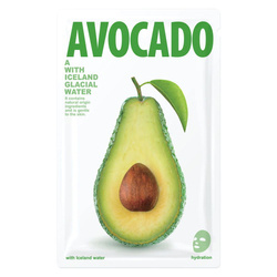 SHE'S LAB odżywcza maseczka w płachcie - woda lodowcowa i awokado