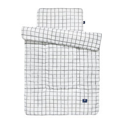 Bambusowa pościel z wypełnieniem dla niemowlaka 90x120 – KRATKA