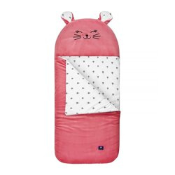 Śpiworek Sleepover Small (130x65cm) - Truskawkowy kotek