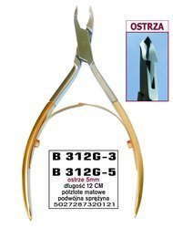 CĄŻKI DO SKÓREK PÓŁZŁOTE  5MM  12cm B312G-5