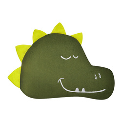 Poduszka z dinozaurem zielona